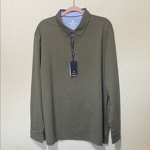Vernon Dynamic Flex Men's Army Green Quarter Zip Shirt. NWT. Size 2XL.